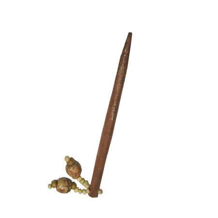 Thumbnail: Salvus App SOLUTIONS Wooden Handmade Flower Print Hair Stick/Juda Pin