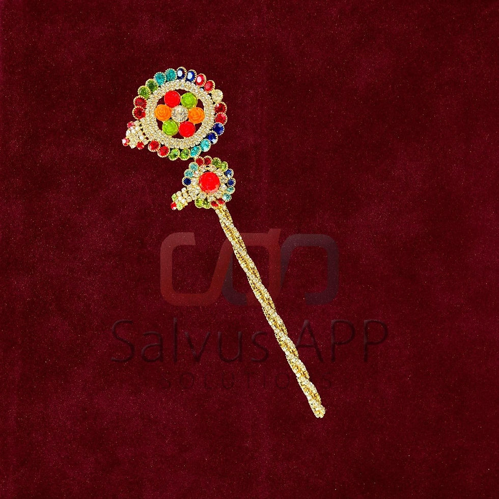 Thumbnail: Salvus APP SOLUTIONS Metal Flower Bansuri for Krishna Idol (Multi, 5 x 2 inch)