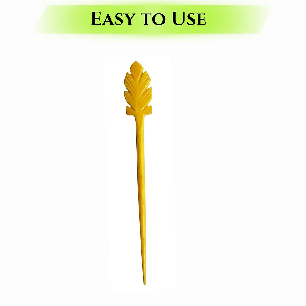 Thumbnail: Salvus App SOLUTIONS Marble Maple Leaf Design Juda Stick (Yellow_1.3x15 cm)