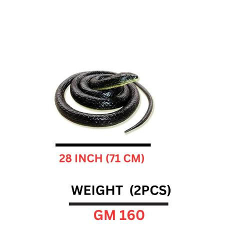 Thumbnail: Salvus APP SOLUTIONS Rubber Snake Toy (28 Inch_Black) [Set of 1 (2 Pcs)]