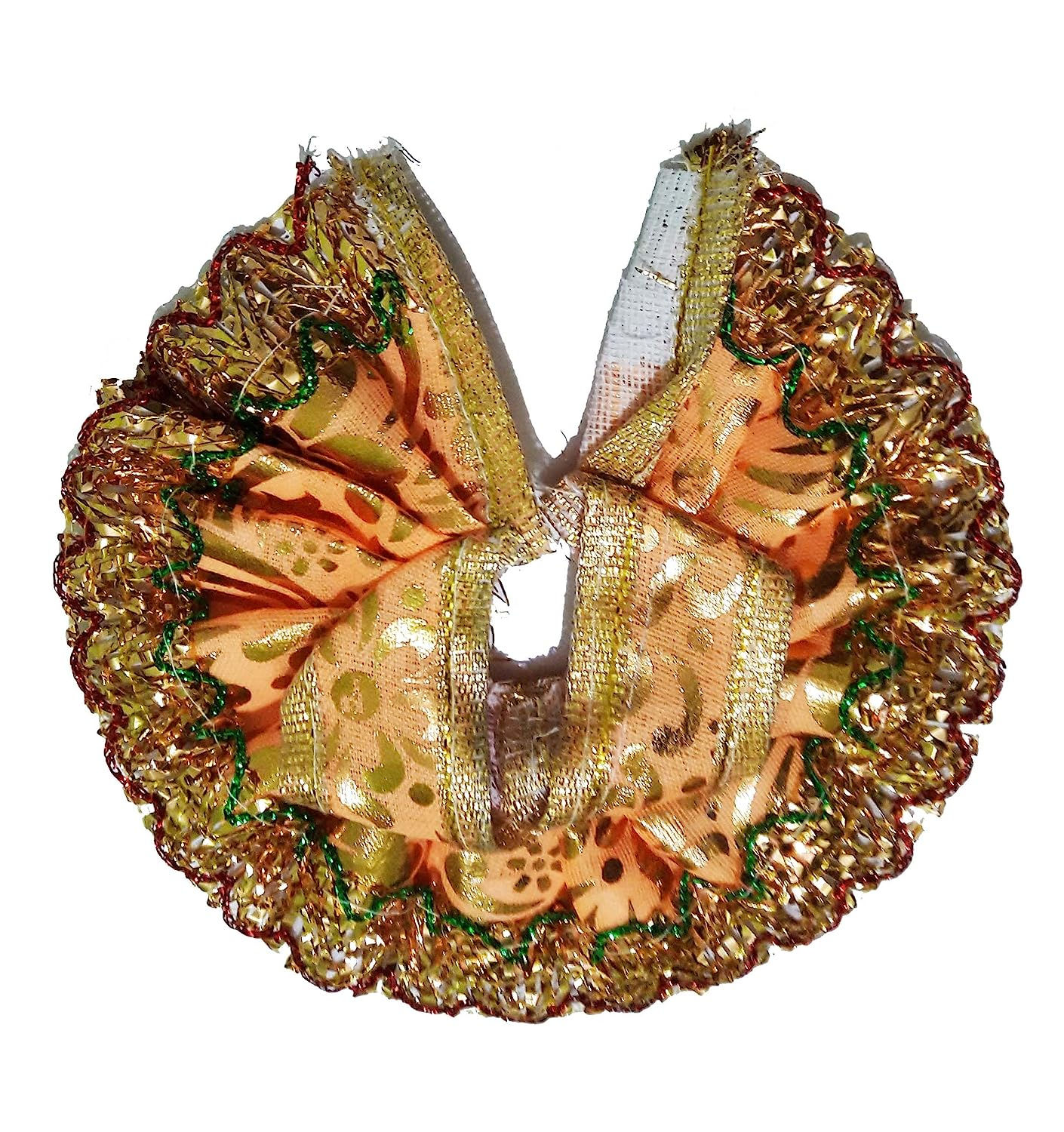 Salvus App SOLUTIONS Beautifully Handmade Golden Orange Laddu Gopal poshak