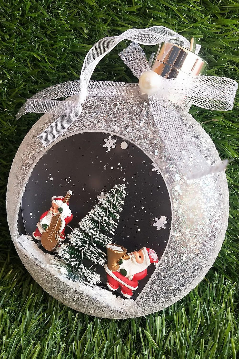 Thumbnail: Salvus APP SOLUTIONS New Round Bulb with Christmas Tree & Santa Claus (4x6 inch)
