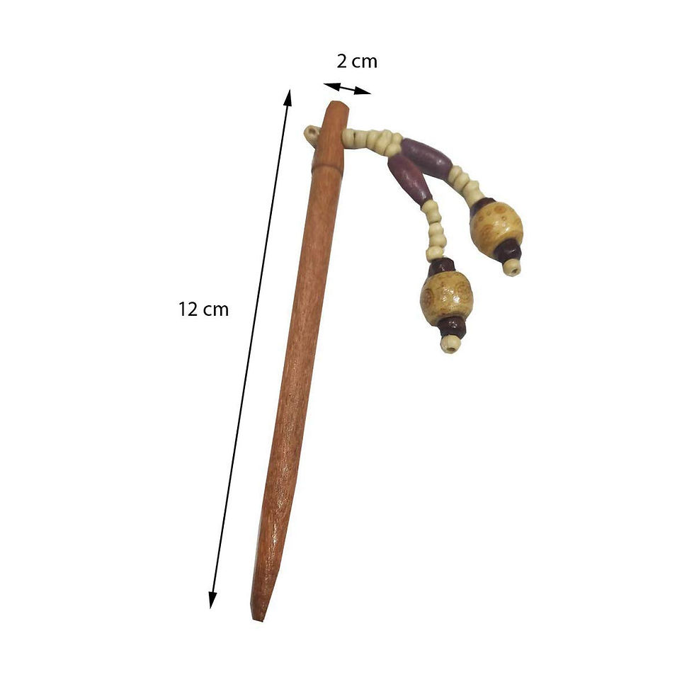Thumbnail: Salvus App SOLUTIONS Charming Wooden Hair Stick/Juda Pin with Beautiful Hanging