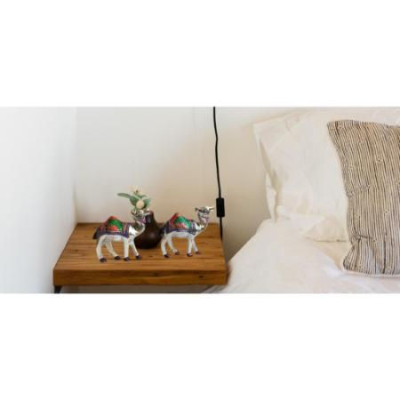 Thumbnail: Metal Camel Showpiece Set (Multi_Silver_3x3 Inch) Pack of 2