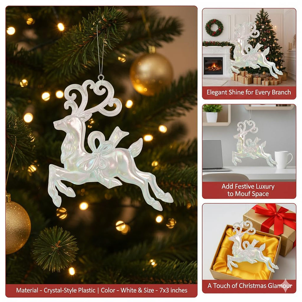 Thumbnail: Salvus APP SOLUTIONS Crystal Hanging Deer Ornament