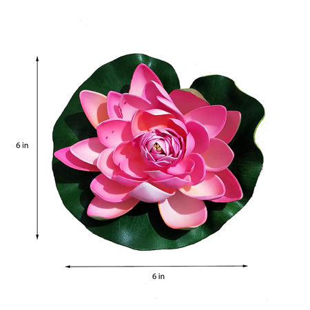 Thumbnail: Salvus APP SOLUTIONS Artificial Floating Lotus Pink, Red,Orange Set of 3 (6_in)