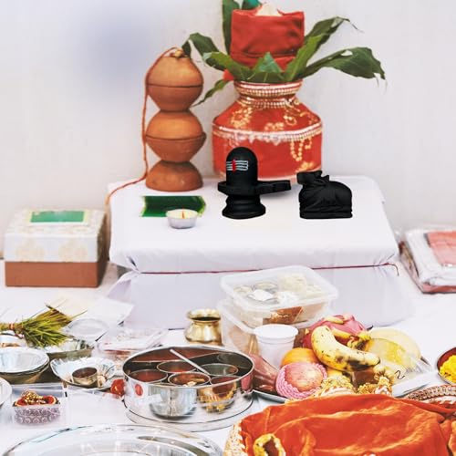 Thumbnail: Salvus APP SOLUTIONS Marble Dust Shiv Pindi and Nandi Statue