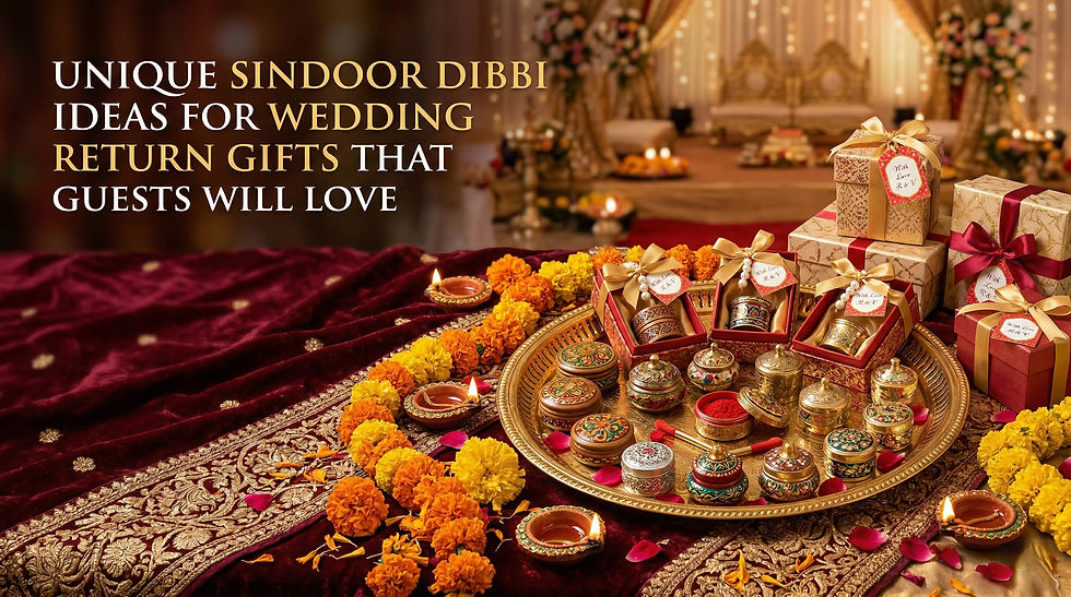 Unique Sindoor Dibbi Ideas for Wedding Return Gifts That Guests Will Love