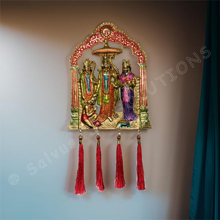 Thumbnail: Metal Ram Darbar Statue Set for Home Decor(Multi_7x8.5 In)