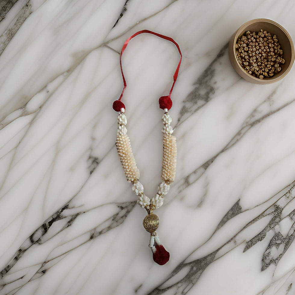 Thumbnail: Salvus App SOLUTIONS Artificial White Moti Garland for Small Idols (12 Inches)