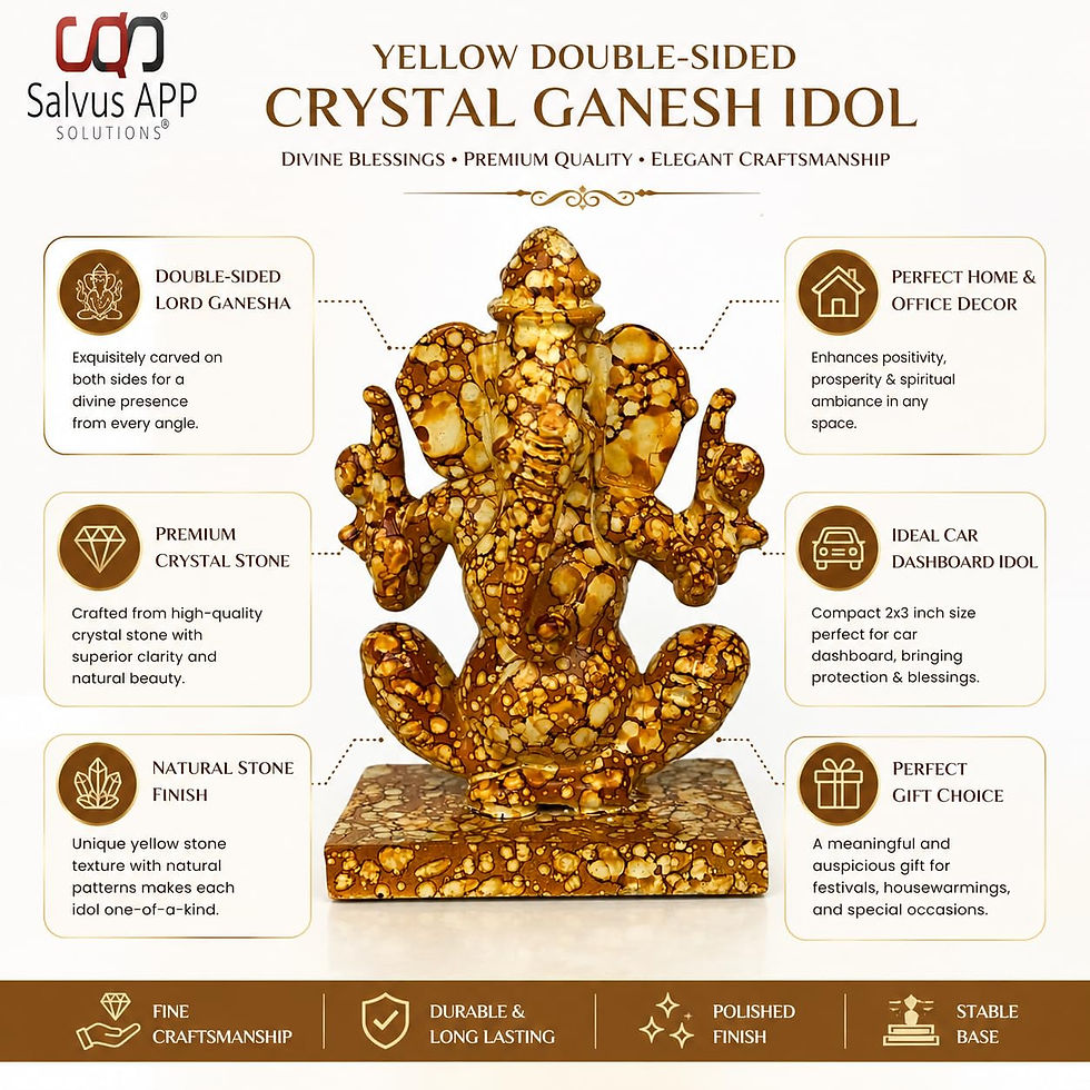 Thumbnail: Beautiful Blue Crystal Lord Ganesh Statue for, Home (5 cm)