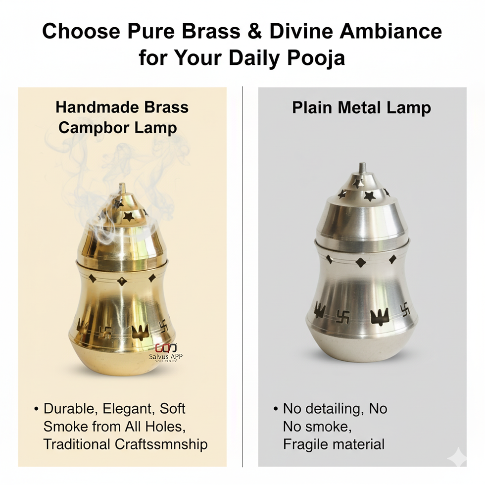 Thumbnail: Brass Traditional Camphor Lamp (3.5x3.5x6.5 Inch) (Medium)