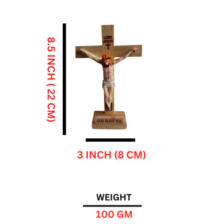 Thumbnail: Salvus APP SOLUTIONS Wooden Jesus Cross (Multicolor_3x8.5 Inch)