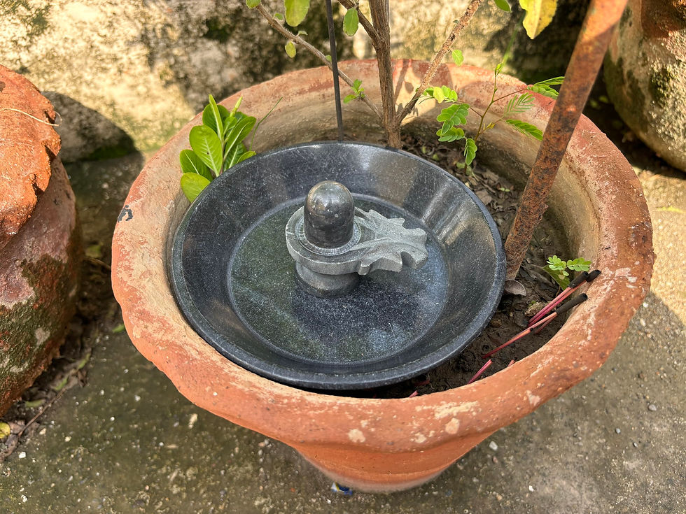 Thumbnail: Salvus APP SOLUTIONS Marble Made Shivling Plate for Jalabhishek/Temple (Black)
