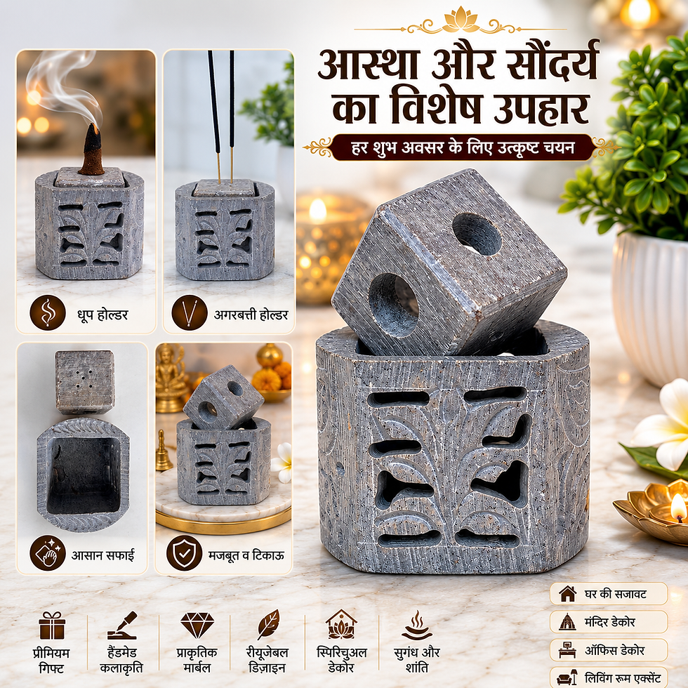 Thumbnail: Salvus App SOLUTIONS Handmade Square Designer Incense Stick Holder (2.5 x 2 cm)