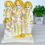 Thumbnail: Salvus APP SOLUTIONS Marble dust Sri Ram Darbar Idol (White & Golden_4.5x6 Inch)