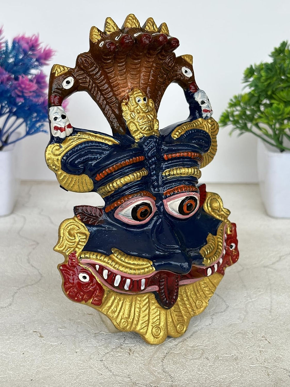 Thumbnail: Salvus APP SOLUTIONS Narsingh Kirtimukha Wall Hanging Nazar Battu_(Blue_6 IN)