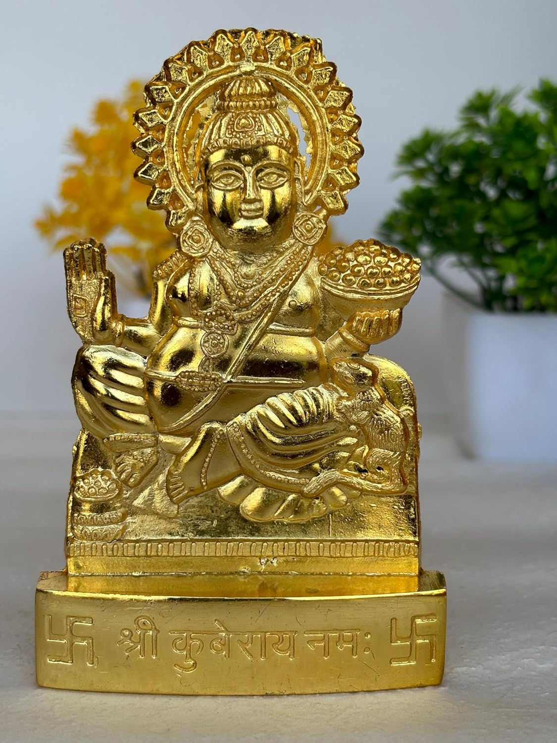 Salvus APP SOLUTIONS Divine Metal Shree Kuber Idol for Prosperity, Wealth & Bles
