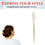 Thumbnail: Salvus App SOLUTIONS Maple Leaf Design Marble Hair Stick (White_1.5x15 cm)