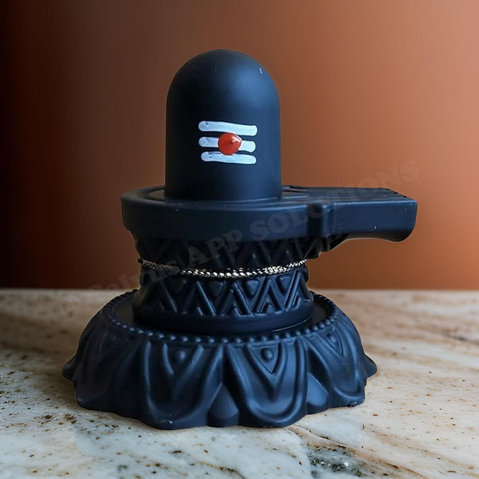 Thumbnail: Salvus APP SOLUTIONS Beautiful Shiv Pindi Idol for Pooja (Black_3x3 Inch)