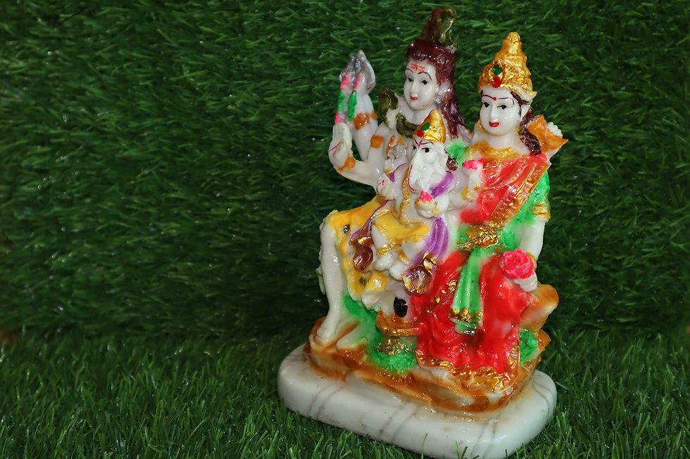 Thumbnail: Salvus APP SOLUTIONS Polyresin Shiv Parivar Statue for Pooja & Temple (Multi)
