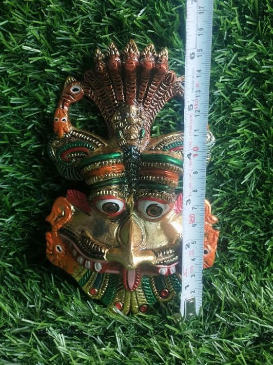Thumbnail: Salvus APP SOLUTIONS Metal Narsingh Kirtimukha Wall Hanging Nazar Battu