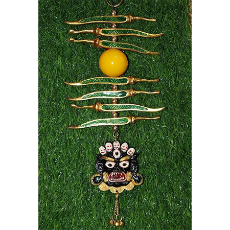 Thumbnail: Salvus APP SOLUTIONS Nimbu Mirchi Wall Hanging, Set of 2 (Multi_3.5x11 Inch)