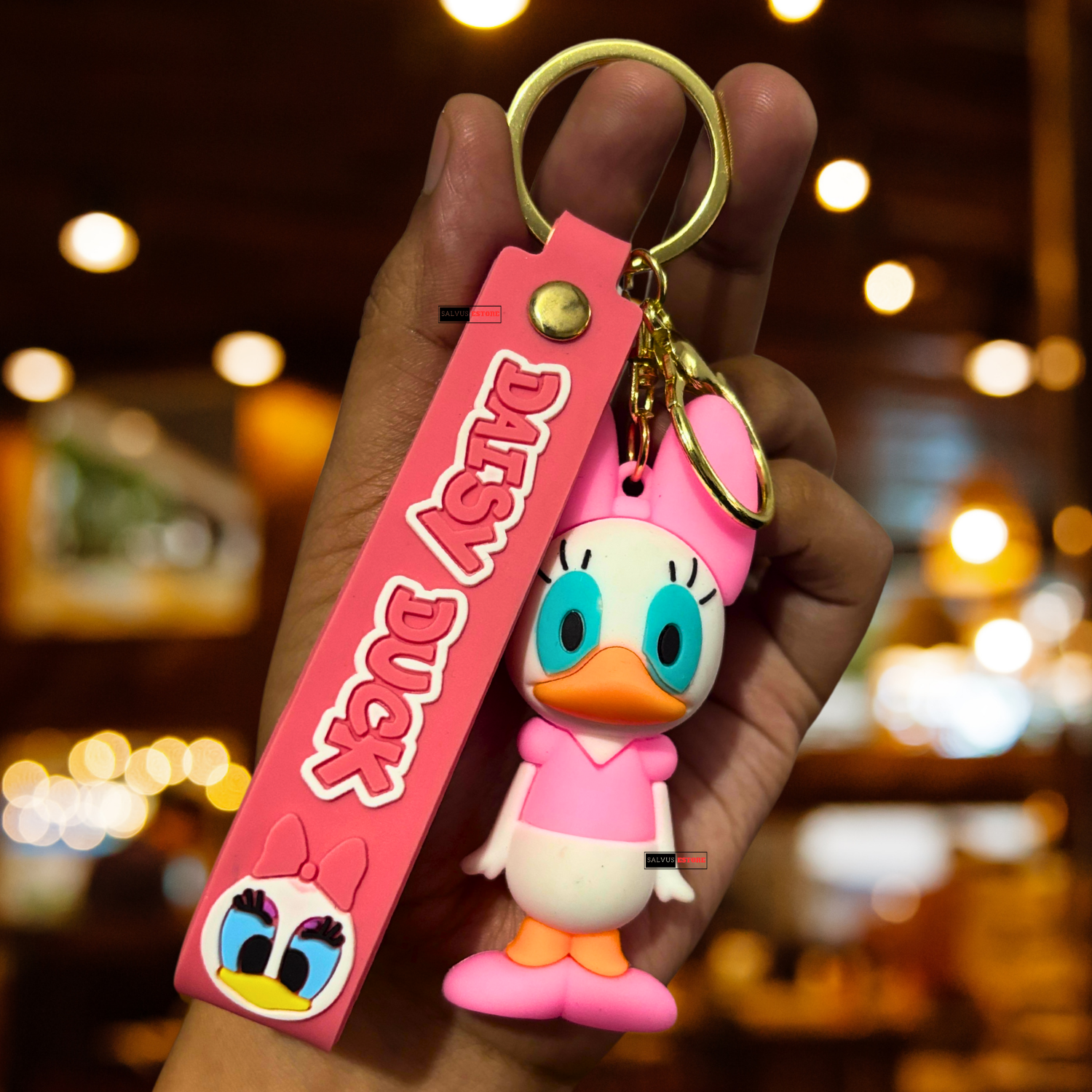 Daisy Duck 3D Silicone Keychain for Girls – Cute Cartoon Bag Charm, Car & Bike