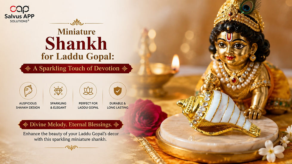 Miniature Shankh for Laddu Gopal: A Sparkling Touch of Devotion