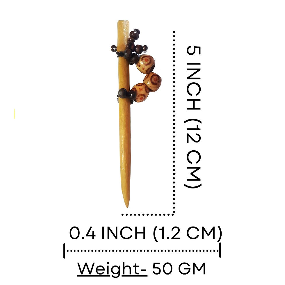 Thumbnail: Salvus App SOLUTIONS Wooden Handmade Flower Beads Juda Pin/Bun Stick