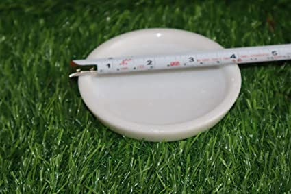 Thumbnail: Salvus APP SOLUTIONS Marble Round Plate for Pooja Utility, Home, Temple (4 INCH)