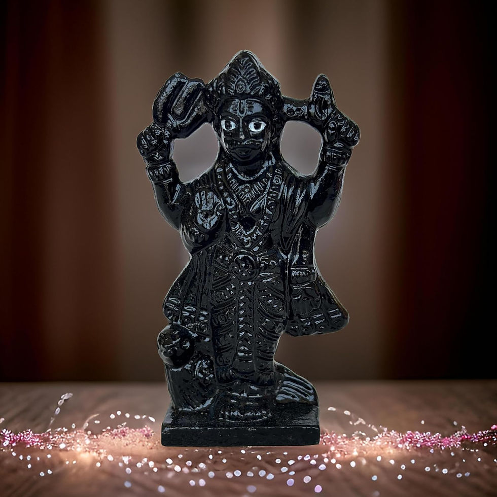 Thumbnail: Salvus APP SOLUTIONS Metal Shani Dev Idol for Blessings (Black_2x4 Inch)