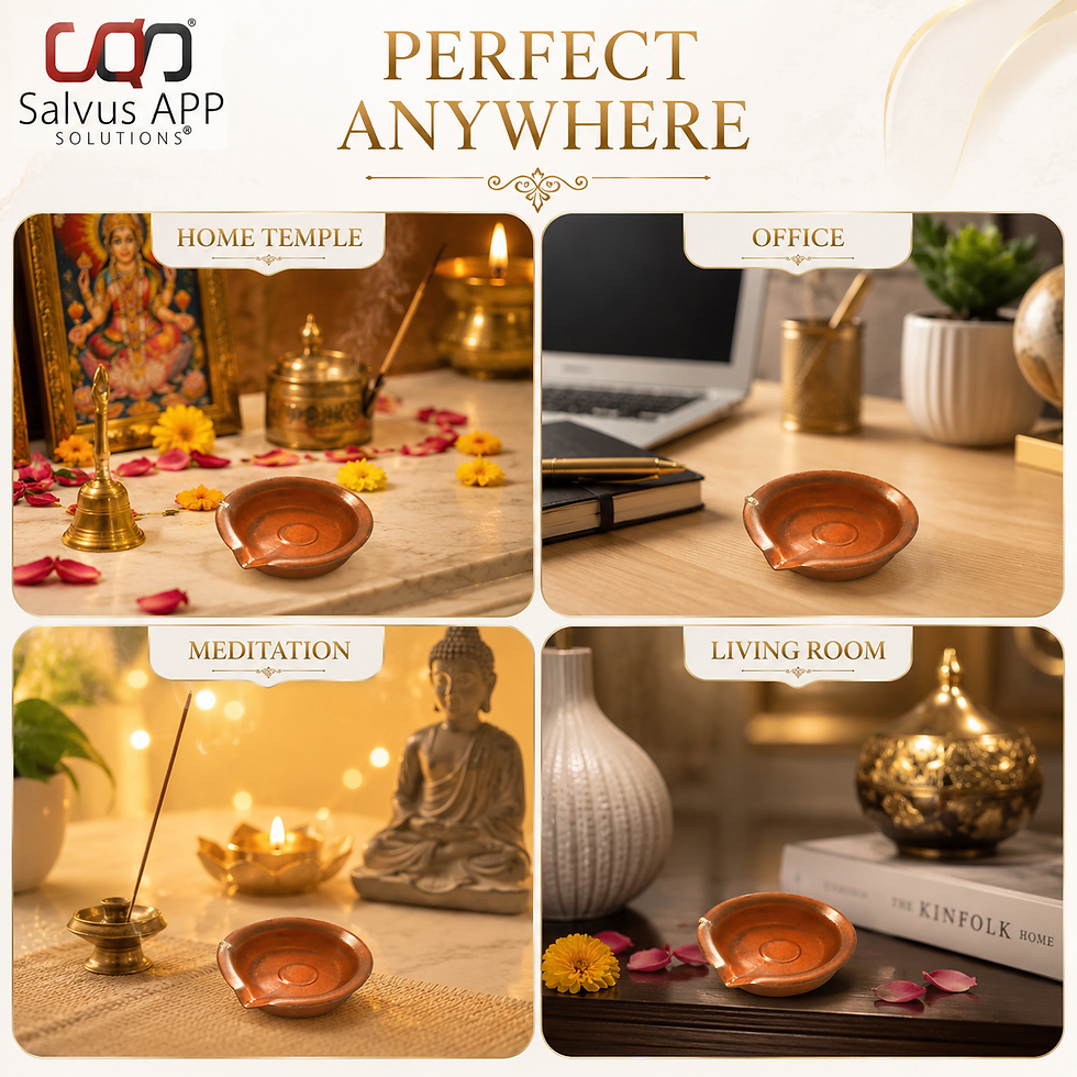 Thumbnail: Traditional Round Shape Copper Diya Set of 2 (Brown_1 Inch)