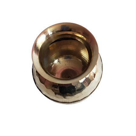 Thumbnail: Salvus APP SOLUTIONS Traditional Brass Diamond Pooja Lota (4x3.5 inch)