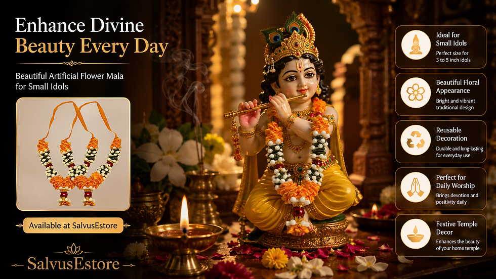 Why Decorative Mala Is an Important Part of Small Idol Worship | SalvusEstore
