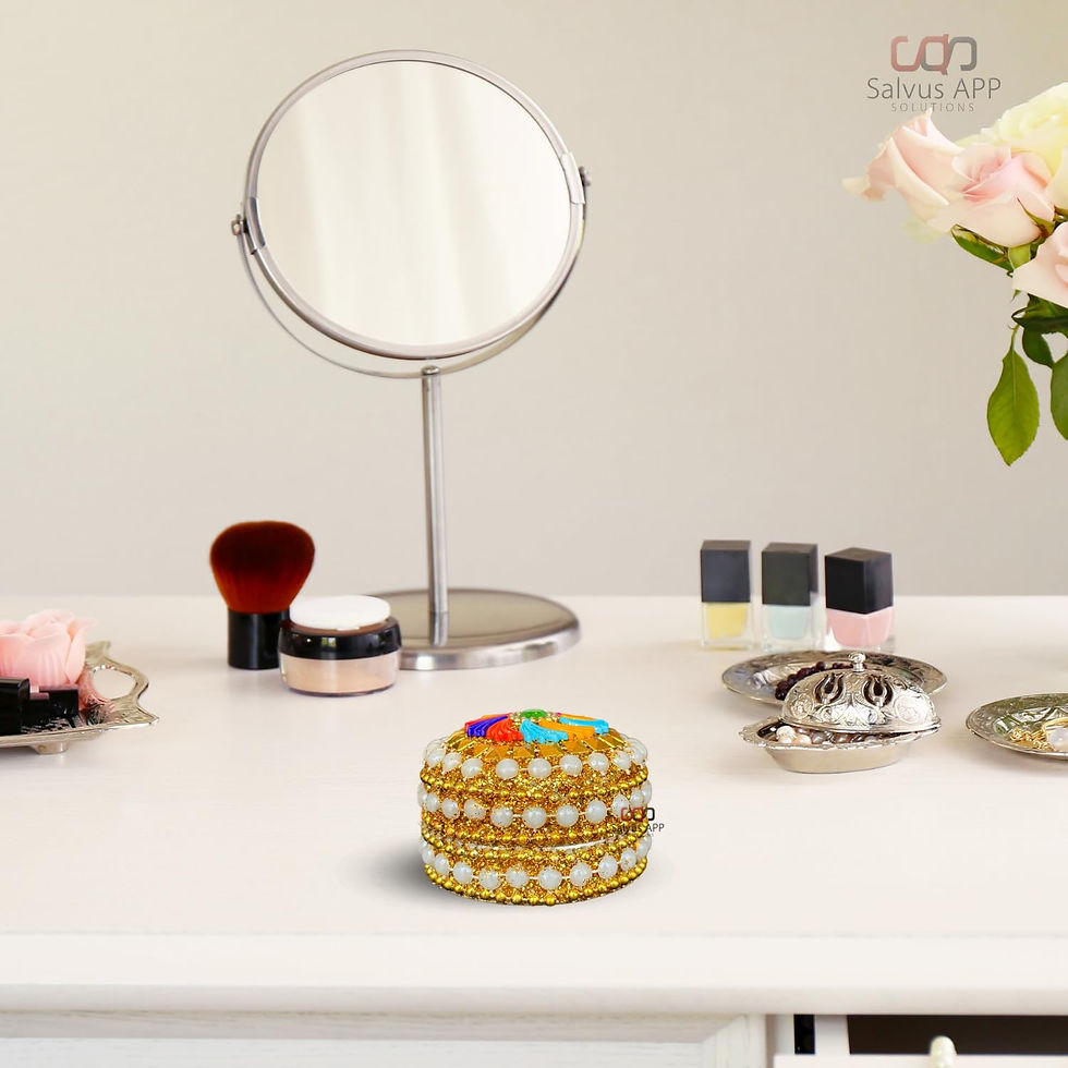 Salvus APP SOLUTIONS Aluminium Sindoor dibbi (Multicolor Design) (Assorted_1-Pc)