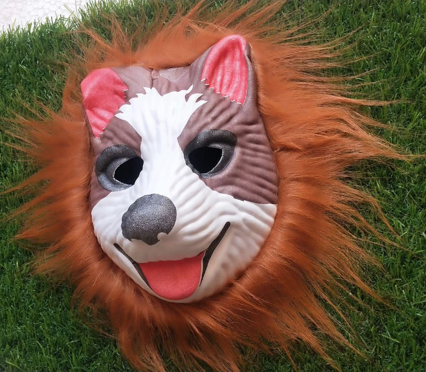 Thumbnail: Animal Face Mask with Elastic Holi Celebration (Light Brown_5x8 inch)