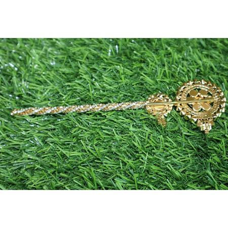 Thumbnail: Salvus App SOLUTIONS Multicolor Metal Krishna Basuri for Laddu Gopal - 6 iNCH
