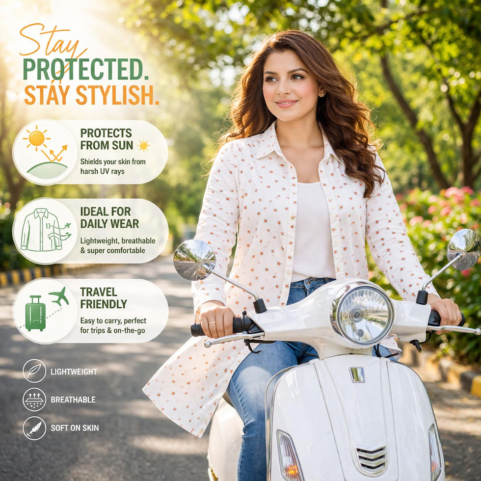 Thumbnail: Salvus APP SOLUTIONS Stylish Summer Sun Coat for Women & Girls