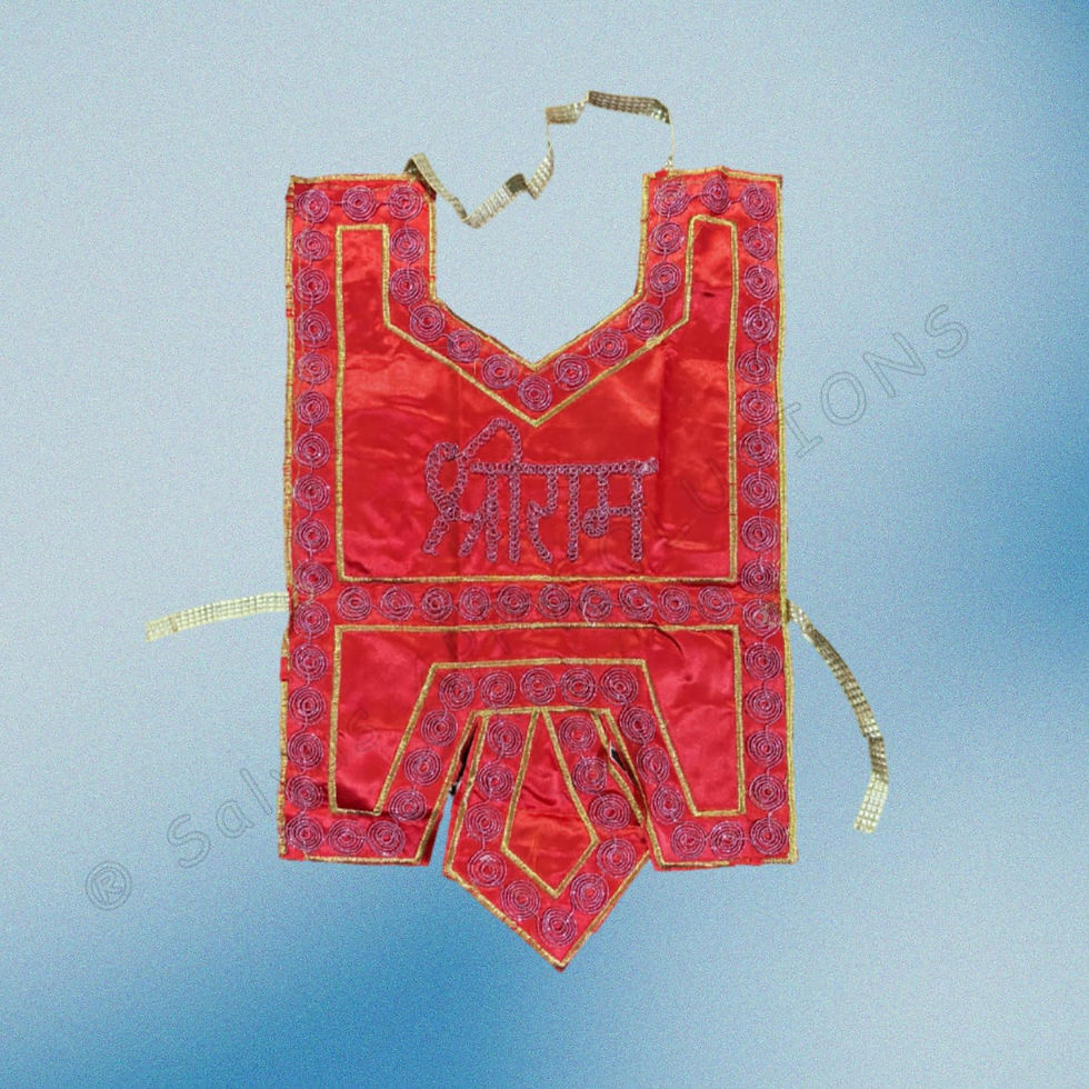 Thumbnail: Salvus APP SOLUTIONS Fabric Hanuman Jii Chola/Vastra (Red OR Orange_8x10 inch)