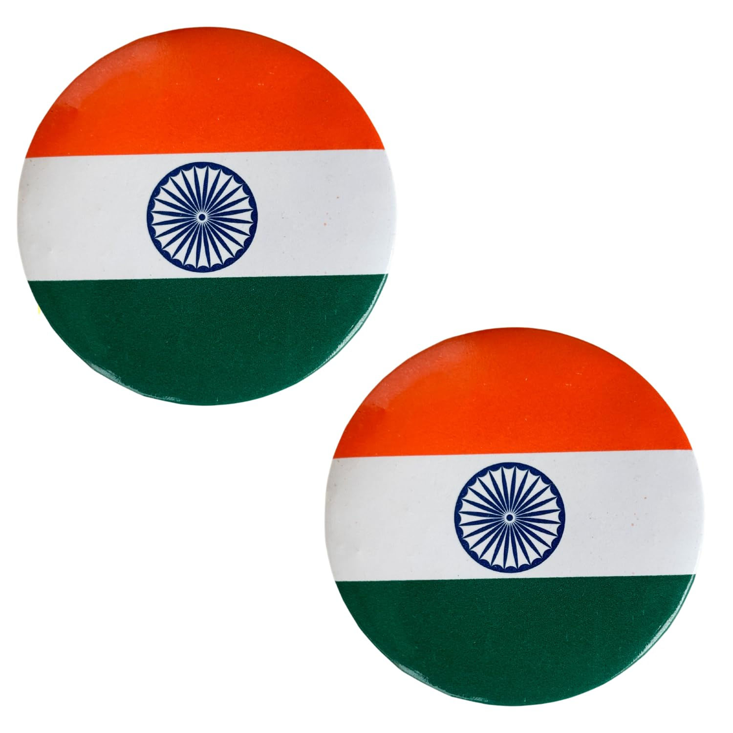 Salvus APP SOLUTIONS Multicolour Steel Indian Flag Lapel Pin/Brooch - Set of 2