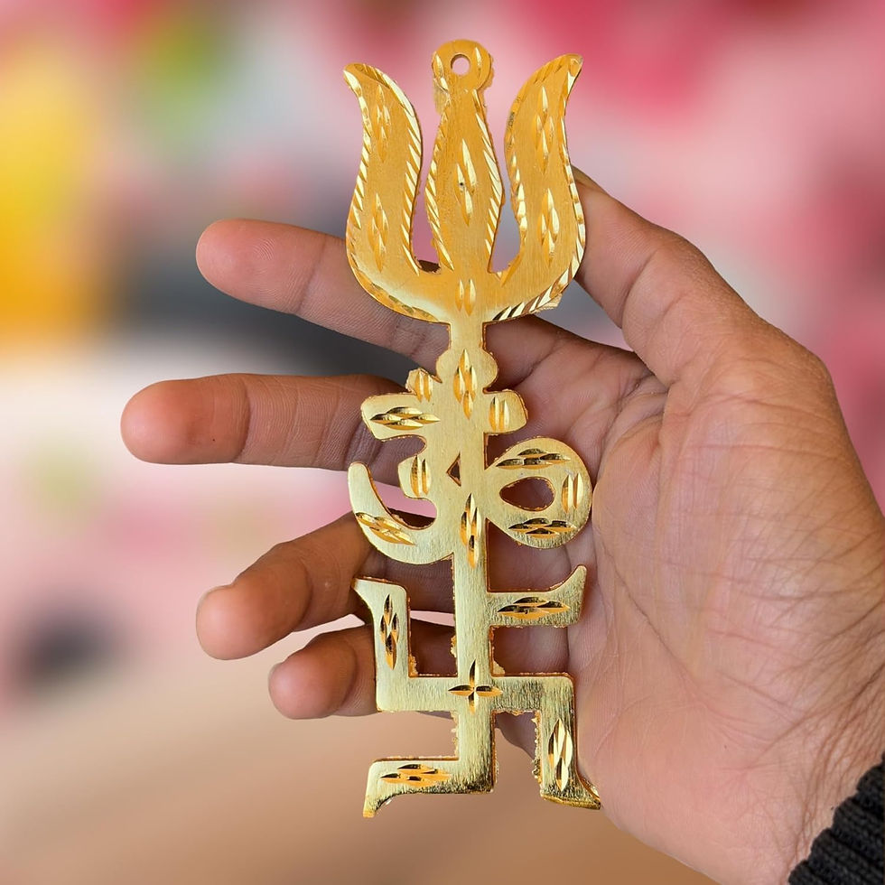 Thumbnail: Salvus APP SOLUTIONS Trishakti Yantra  (6 inch_Golden) [Pack of 2]