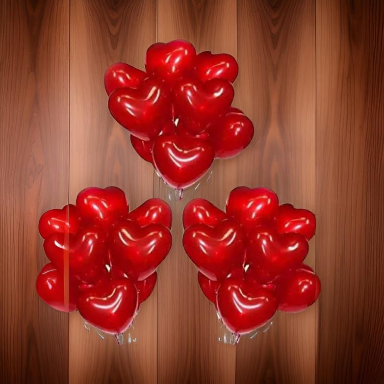 Thumbnail: Heart Shape Red Balloon Pack for Birthday and Decorations