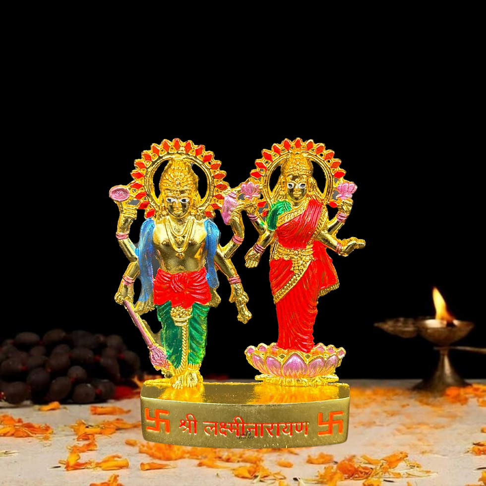 Thumbnail: Salvus APP SOLUTIONS Multicolor Metal Laxmi Narayan Idol