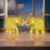 Thumbnail: Salvus APP SOLUTIONS Marble Dust Elephant Showpiece, 2-Pc (Golden_3.5x3 Inch)