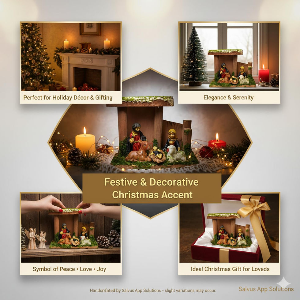 Thumbnail: Salvus APP SOLUTIONS Nativity Set/Crib Set, Christmas Decor (Multi_5x4 Inch)