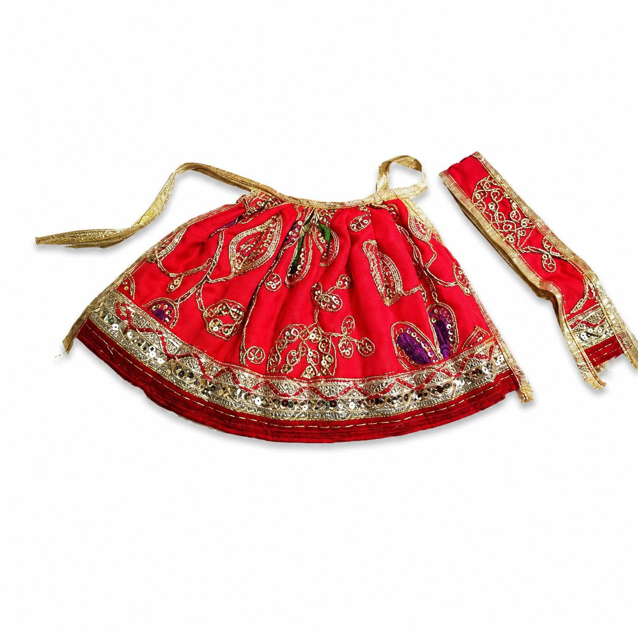 Fabric Devi Durga MATA Dress (RED_5 x 9 INCH)
