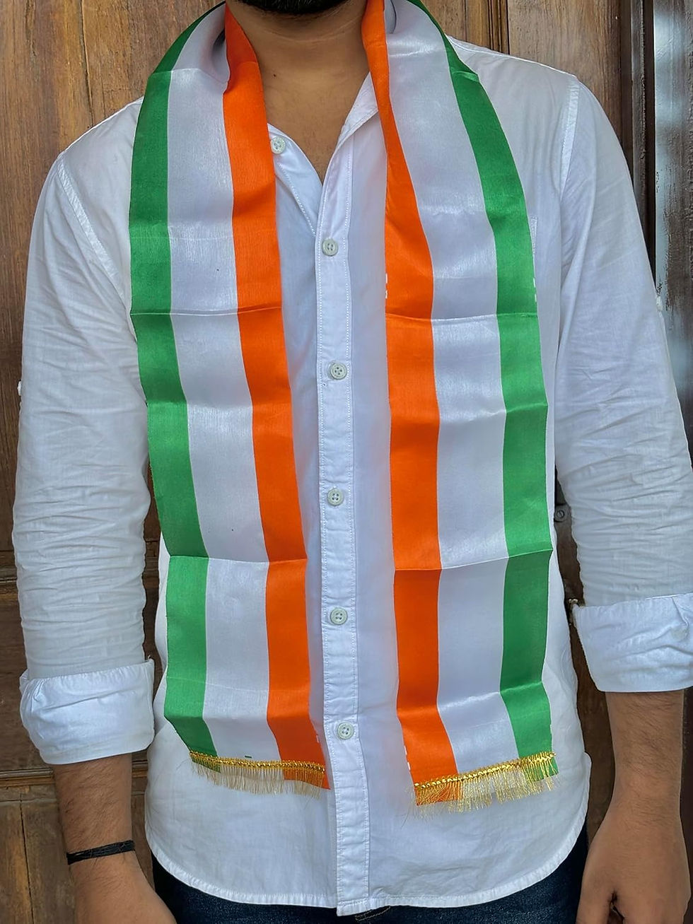 Thumbnail: Salvus APP SOLUTIONS Satin Flag Design & Color Scarf Unisex Dupatta, Pack of 6