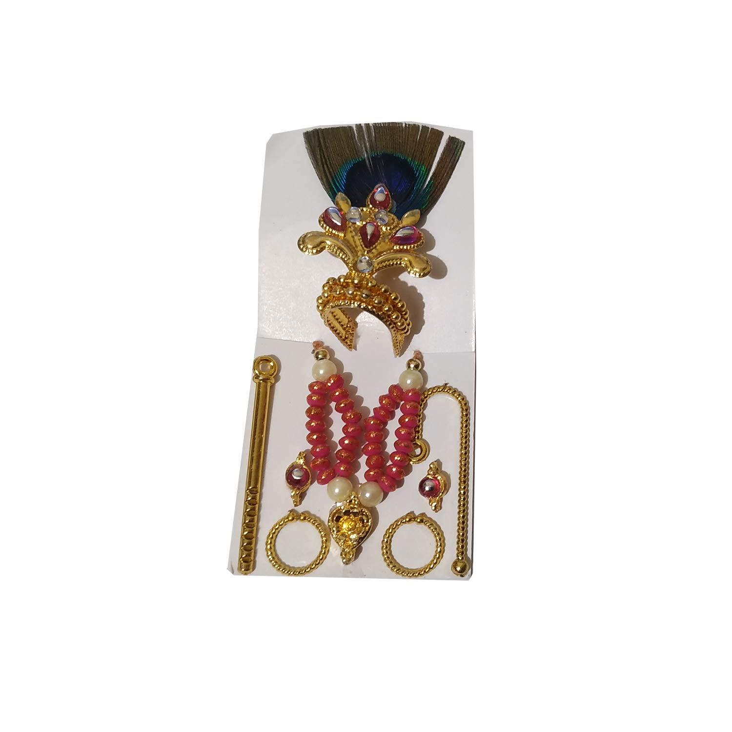 Salvus APP SOLUTIONS Universal Size Red Color Laddu Gopal Shringar Set