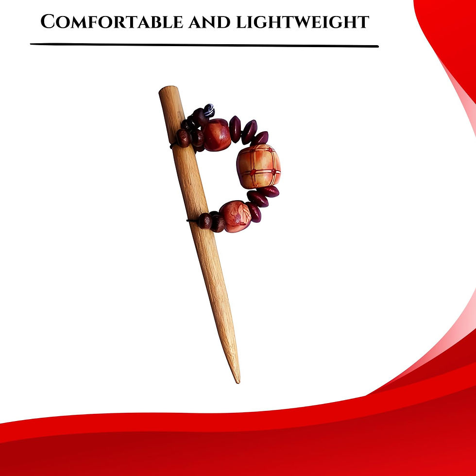 Thumbnail: Beautiful Wooden Juda Stick with Red Beads